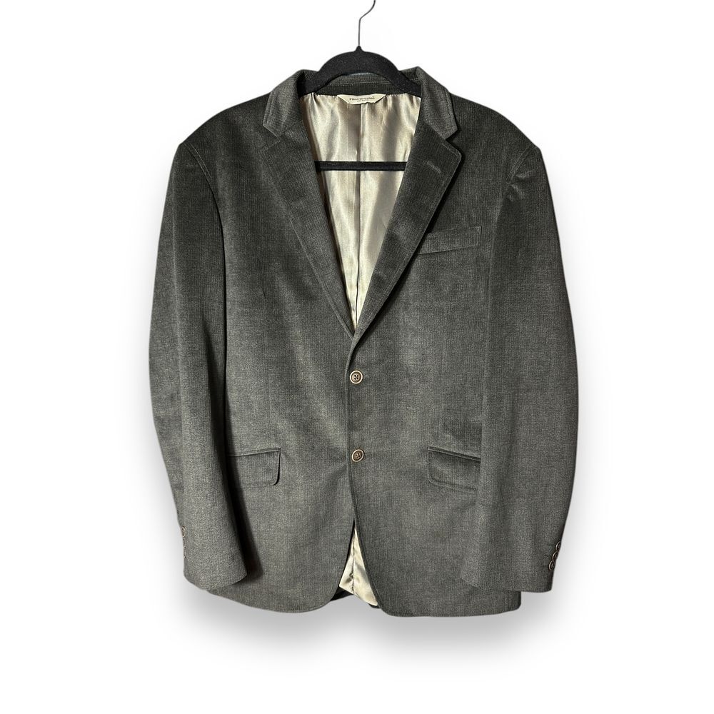 Pronto Uomo Faux Suede Brown/gray Blazer Sport Jacket Size M *EXCELLENT*